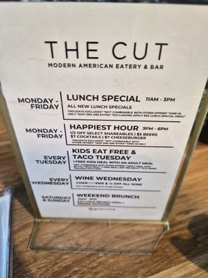Menu photo 4 The Cut Rancho Cucamonga, CA