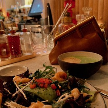 JoJo - Warm Shrimp Salad and Sweet Pea Soup - New American Near Me - New York, New York JoJo - Warm Shrimp Salad and Sweet Pea Soup - New American Near Me - New York, New York