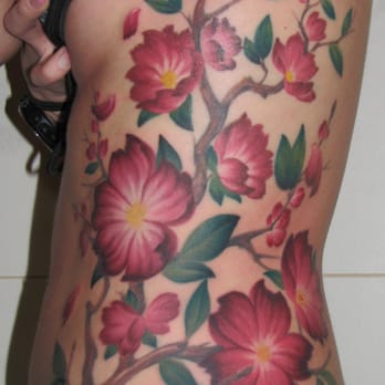 Optic Nerve Arts - cherry blossoms by Tim Jordan - Tattoo Near Me - Portland, Oregon