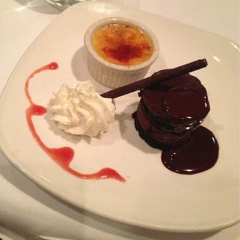 Summit House - Duo of Mini Creme Brûlée and Mini Chocolate Torte - Steakhouses Near Me - Fullerton, California