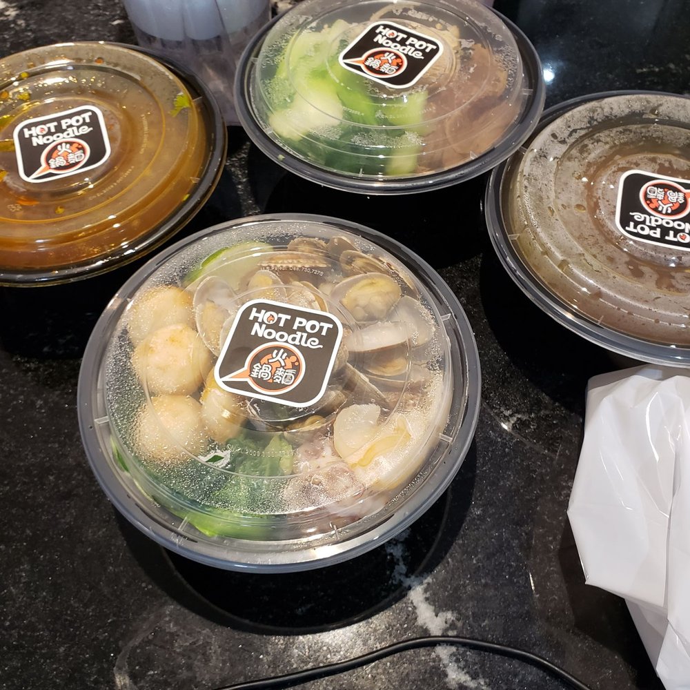 Hot Pot Noodle - four containers of hot pot noodle soup - Ramen Near Me - Waterloo, Ontario