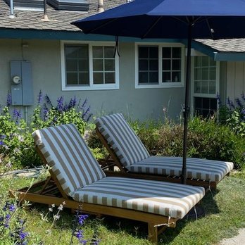 Teak Stop - Two Portfino chaise lounges with custom Sunbrella cushions. - Furniture Stores Near Me - Fountain Valley, California Teak Stop - Two Portfino chaise lounges with custom Sunbrella cushions. - Furniture Stores Near Me - Fountain Valley, California