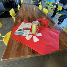 The inside with the cool tables The inside with the cool tables