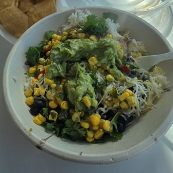 QDOBA Mexican Eats - Burrito bowl no meat x2 beans - Mexican Near Me - San Diego, California