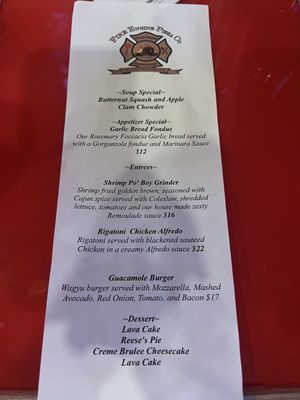 Menu photo 1 Fire Engine Pizza Co. Milford, CT