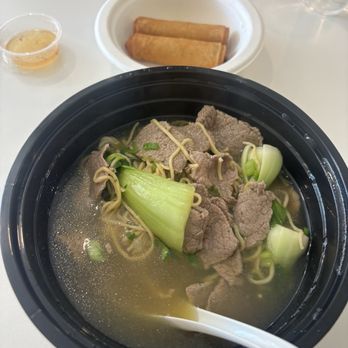 A Noodle Story - Chicken pho with beef, bok choy, cilantro, green onion, egg noodles - Noodles Near Me - Temecula, California
