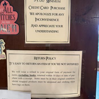 The Witchery - Return policy note:  ALL BOOKS  ARE FINAL SALE!!!  No REFUND. NO EXCHANGE - Gift Shops Near Me - Galveston, Texas