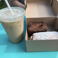 Batter Up - Iced mocha latte, Oreo, mint, brownie, and Bismarck raspberry