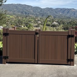 Mid State Fence - trash enclosure entry  gate