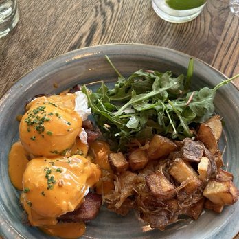 El Vez - Blue cornbread eggs Benedict - Mexican Near Me - New York, New York