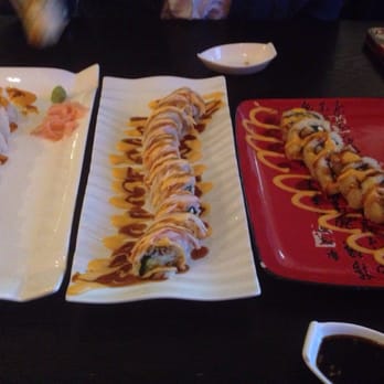 Rakuu - Shaggy dog, Crunch roll & a Heaven Fire roll. - Sushi Bars Near Me - Spring, Texas