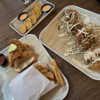 Grace Meat + Three - Meal Deal 3 Spicy Chicken Tenders + Grace Fries + Comes with a piece of Bread, Fried Green Tomatoes, Chicken Livers - Southern Near Me - St Louis, Missouri