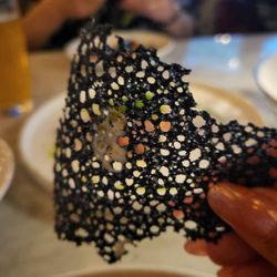 Nora Restaurant - The charred lace that was served with the tuna tartare