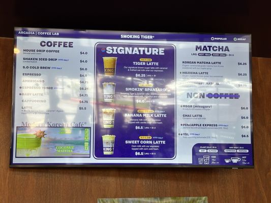 Menu photo 1 Smoking Tiger Coffee Lab Arcadia, CA