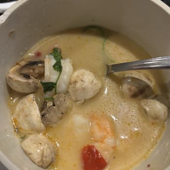 Savory Thai - Bowl of tom kha with shrimp - Thai Near Me - Oceanside, California Savory Thai - Bowl of tom kha with shrimp - Thai Near Me - Oceanside, California