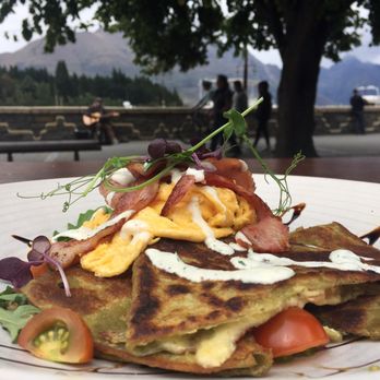 Vudu Cafe & Larder - Quesadilla breakfast with bacon and eggs. - Coffee & Tea Near Me - Queenstown, OTA Vudu Cafe & Larder - Quesadilla breakfast with bacon and eggs. - Coffee & Tea Near Me - Queenstown, OTA