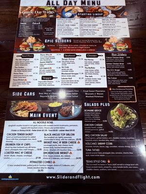 Menu photo 1 Slider & Flight Lutz, FL Menu photo 1 Slider & Flight Lutz, FL