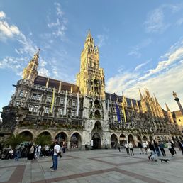Exterior outside entrance of Marienplatz - New town hall - Munich, BY Exterior outside entrance of Marienplatz - New town hall - Munich, BY