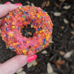Fruity pebble donut from Art of Donut - SO GOOD! and so cute!