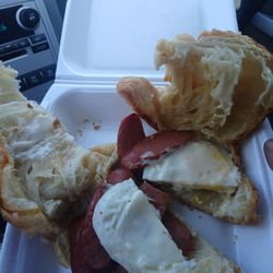 Moreno Family Donuts - Sausage egg & cheese croissant