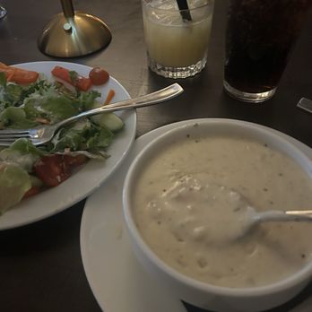 Rockafella's Restaurant - Clam Chowder Garden Salad - American Near Me - Salem, Massachusetts