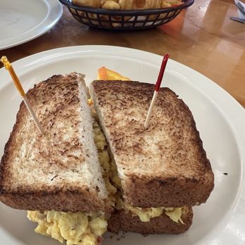Beach Hut Cafe - Bacon egg and cheese scrambled on Texas toast - Breakfast & Brunch Near Me - Jacksonville Beach, Florida Beach Hut Cafe - Bacon egg and cheese scrambled on Texas toast - Breakfast & Brunch Near Me - Jacksonville Beach, Florida