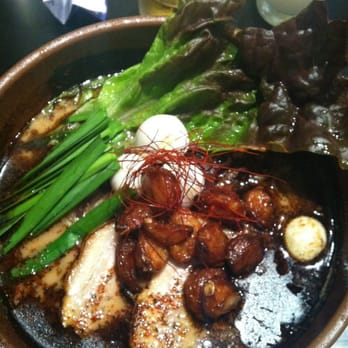 Ramen Dojo - regular spicy, extra quail egg, extra fried garlic. best ramen i've ever had. - Ramen Near Me - San Mateo, California