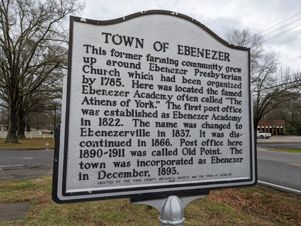 TOWN OF EBENEZER HISTORICAL MARKER 2132 Ebenezer Rd, Rock Hill, South