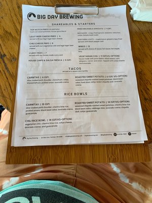 Menu photo 7 Big Day Brewing Gorham, NH