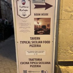 Trattoria Kalliope - Trattoria Kalliope entrance and menu. Perfect Ortigia vibes.