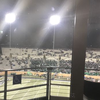 Apogee Stadium - Game over 38-10 early 4th qtr Mean Green. Sorry for the window glare -up in the suite - Stadiums & Arenas Near Me - Denton, Texas Apogee Stadium - Game over 38-10 early 4th qtr Mean Green. Sorry for the window glare -up in the suite - Stadiums & Arenas Near Me - Denton, Texas