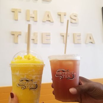 District Tea - Mango coconut and watermelon fruit tea - Bubble Tea Near Me - San Francisco, California
