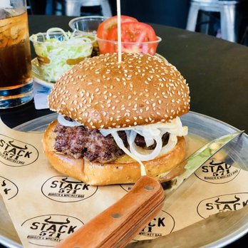 Stack 571 Burger & Whiskey Bar - The 571 with a slice of tillamook cheddar - Burgers Near Me - Bothell, Washington Stack 571 Burger & Whiskey Bar - The 571 with a slice of tillamook cheddar - Burgers Near Me - Bothell, Washington