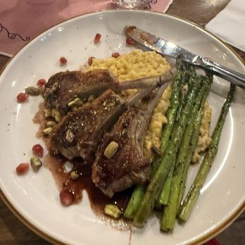 MOSAIC Restaurant - My Valentine's Day dinner was great, lamb chops, asparagus, and risotto. Yummy. - New American Near Me - Richmond, Virginia