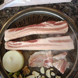 Natural pork belly with skin (top) $21 Thin pork belly (bottom) $17