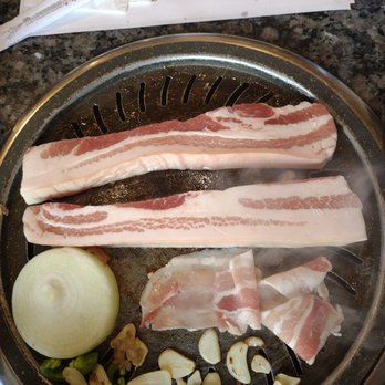 Pro Samgyubsal - Natural pork belly with skin (top) $21 Thin pork belly (bottom) $17 - Korean Near Me - Northbrook, Illinois