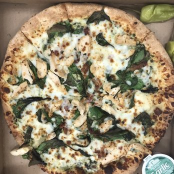 Papa Johns Pizza - Medium, pan crust, chicken, bacon, spinach, Alfredo sauce...delivered $34 - Pizza Near Me - Waipahu, Hawaii Papa Johns Pizza - Medium, pan crust, chicken, bacon, spinach, Alfredo sauce...delivered $34 - Pizza Near Me - Waipahu, Hawaii