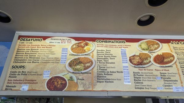 Menu photo 1 Taco Sinaloa Torrance, CA