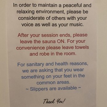 Another Life Wellness Center - Posting in bathroom and all rooms - Saunas Near Me - Mooresville, North Carolina Another Life Wellness Center - Posting in bathroom and all rooms - Saunas Near Me - Mooresville, North Carolina