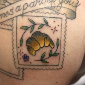 Abraxas - My amazing croissant tattoo. It so perfectly describes our trip & I am so happy with the coloring and the look. - Tattoo Near Me - Paris, 75