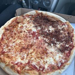 I asked for half the pizza sausage & bacon n the rest plan