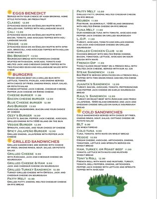 Menu photo 4 Sunrise Cafe Auburn, CA