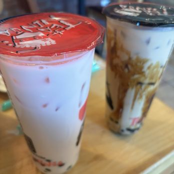 LongAn Restaurant  - Rose Milk Tea Brown Sugar Boba w/fresh milk - Vietnamese Near Me - Glenview, Illinois