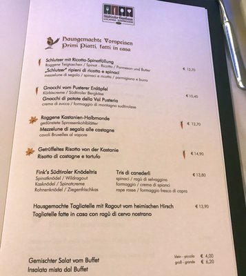 Menu photo 6 fink Bressanone, BZ