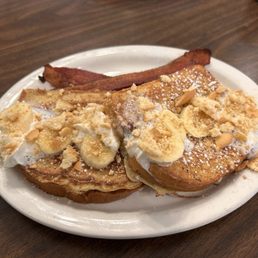 Strawberry banana stuffed French toast
