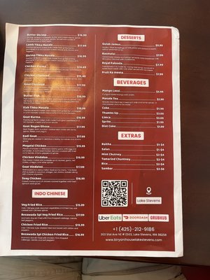 Menu photo 4 Royal Biryani House Lake Stevens, WA
