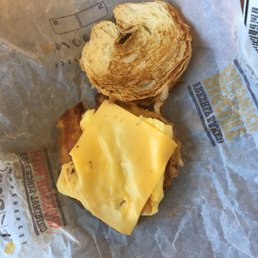 Bacon egg and cheese sandwich I was told to microwave after ordering. Bacon egg and cheese sandwich I was told to microwave after ordering.