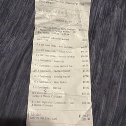 Receipt of bill.