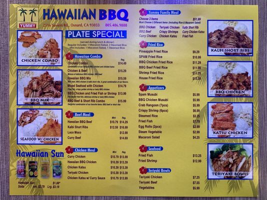 Menu photo 1 Yummy Hawaiian BBQ Oxnard, CA Menu photo 1 Yummy Hawaiian BBQ Oxnard, CA