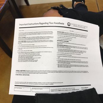 Triangle Implant Center - Pre-op instructions - Dentists Near Me - Mebane, North Carolina